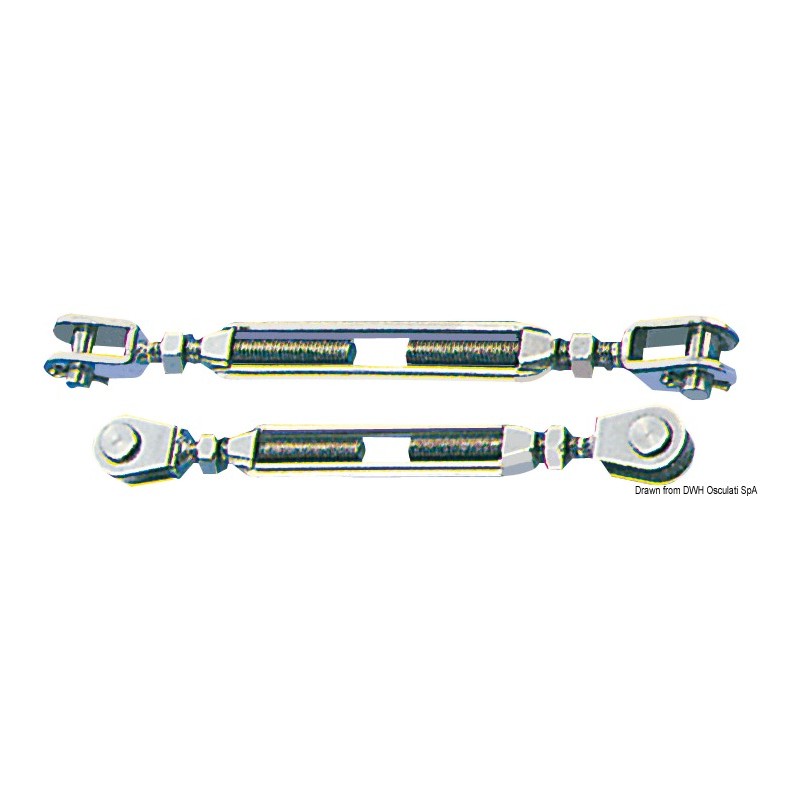 
Ridoir avec deux chapes fixes AISI 316 8 mm 
