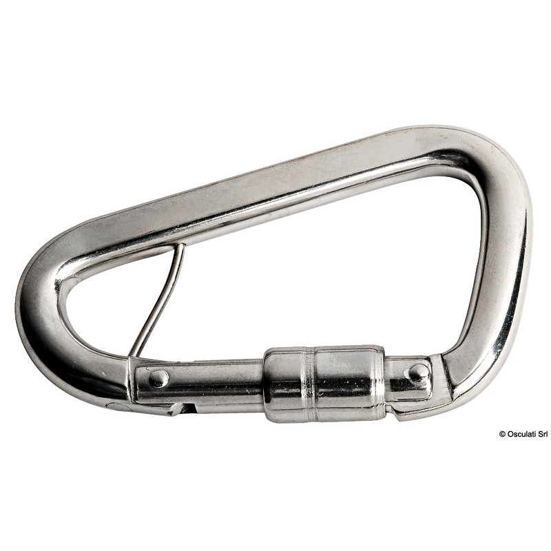 
Mosqueton inox pour harnais de sécurité 100 mm 
