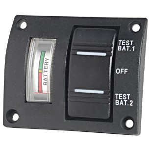 Panneau - test 2 batteries activable par interrupteur| EAN 8033137057779 Ref 14.100.04