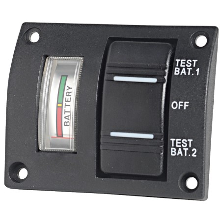 Panneau - test 2 batteries activable par interrupteur| EAN 8033137057779 Ref 14.100.04