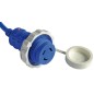 
Câble fiche+capuchon pré-monté bleu 15 m 16 A 
