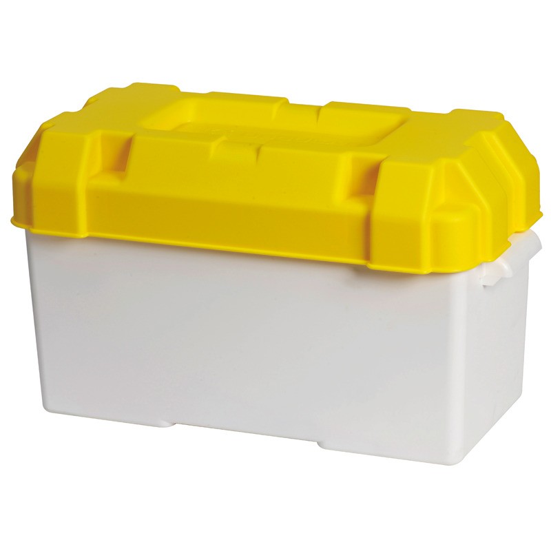 
Boîte  batterie en moplen blanc/jaune 120 A 

