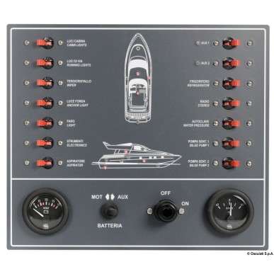 Tableau électrique + 14 interrupteurs| EAN 8033137092299 Ref 14.809.00