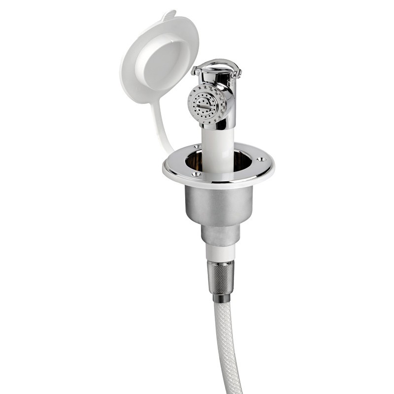 Douche bouton finition chromée tuyau PVC 4 m Montage plat
Douche bouton finition chromée tuyau PVC 4 m Montage plat