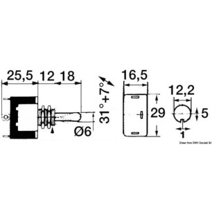 Interrupteur CARLINGSWITCH levier| EAN 8033137011498 Ref 14.938.01