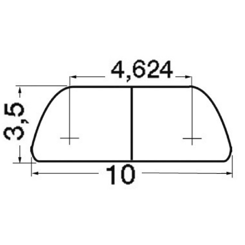 
Profilé demi-rond AISI316 10 mm 
