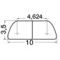 
Profilé demi-rond AISI316 10 mm 
