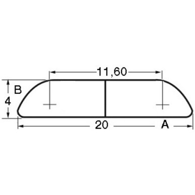 Profilé demi-rond inox AISI 316 poli miroir| EAN 8033137142413 Ref 44.479.20