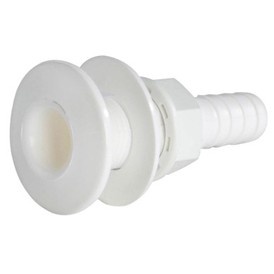 Passe-coque plastique blanc + embout 1" | EAN 8033137029356 Ref 17.322.03
