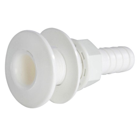 Passe-coque plastique blanc + embout 3/4" | EAN 8033137029363 Ref 17.322.02
