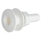 
Passe-coque plastique blanc avec embout 1/2" 
