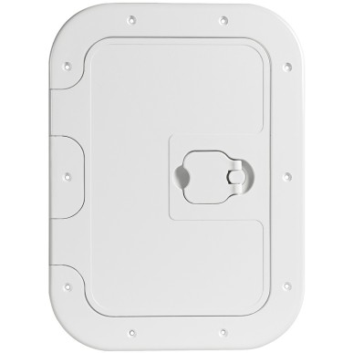Trappe d'inspection blanc antidérapante 280x380 mm | EAN 8033137109911 Ref 20.301.00