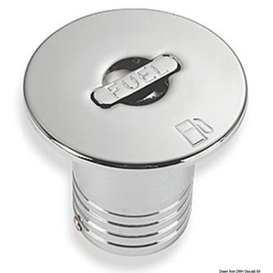 Bouchon droit laiton chromé FUEL 50 mm | EAN 8033137110795 Ref 20.667.01