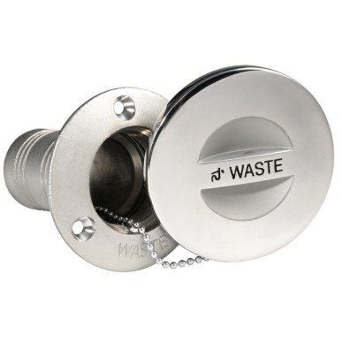 Bouchon WASTE AISI316 moulé poli 38mm 84,5mm | EAN 8033137003394 Ref 20.866.35