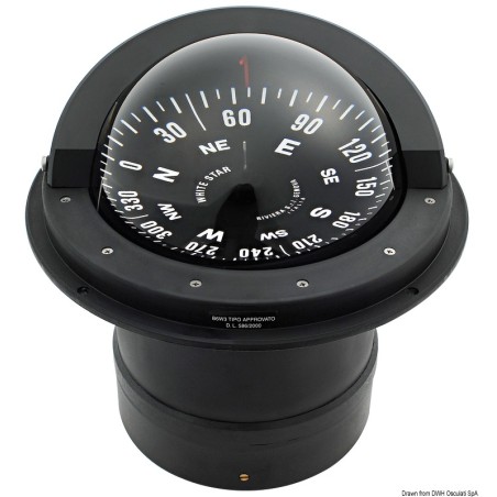 Compas encastrer RIVIERA 6" voiliers B6/W3 | EAN 8033137114069 Ref 25.002.00