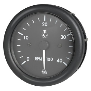 Compte-tours Guardian diesel noir + compteur 12 V | EAN 8033137116018 Ref 27.420.05