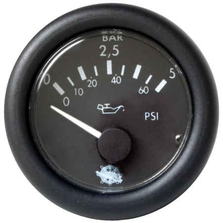 Indicateur pression huile Guardian 0-5 bar noir12V | EAN 8033137116100 Ref 27.429.01