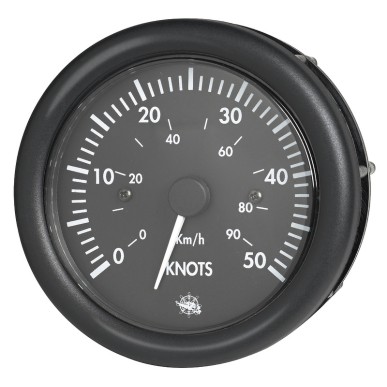 Speedomètre Guardian 0-50 nœuds noir 12 V | EAN 8033137116056 Ref 27.424.01