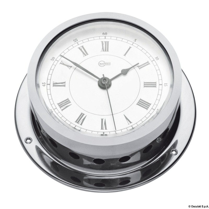 
Horloge avec réveil Barigo Star laiton chromé 
