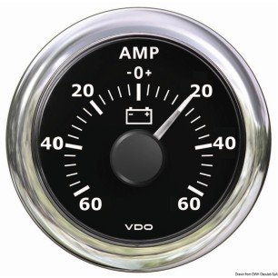 Ampèremètre noir -60 A + 60 A | EAN 8033137015823 Ref 27.590.01