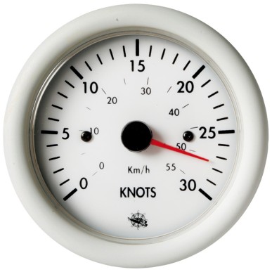 Speedomètre Guardian 0-30 nœuds blanc 12 V | EAN 8033137049866 Ref 27.522.01