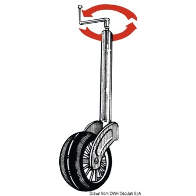
Roue jockey réglable 35 mm 
