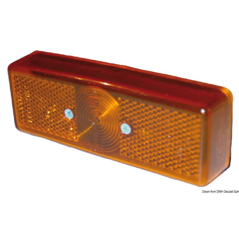 
Feu d'encombrement catadioptre orange 
