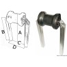 
Roue central petit section tube 40 x 40 mm 
