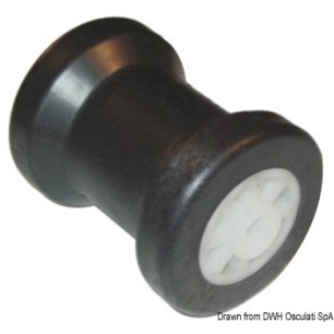 
Rouleau central en PVC Ø trou 15 mm 
