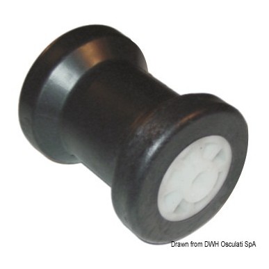 
Rouleau central en PVC Ø trou 15 mm 
