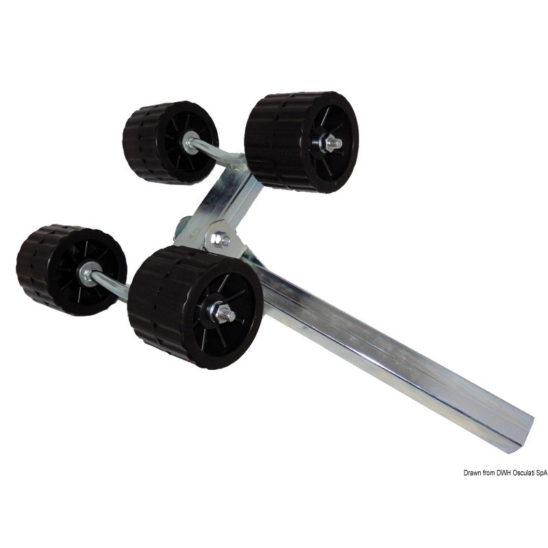 
Rouleau latéral pivotant tube carré 

