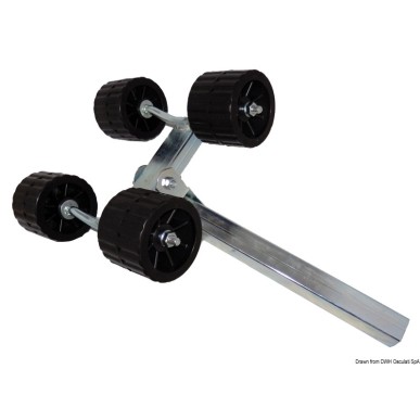 
Rouleau latéral pivotant tube carré 
