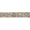 
Double tresse Kevlar et polyester jaune-gris 8 mm 

