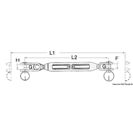 
Chape fixe filet droit 1/4" 
