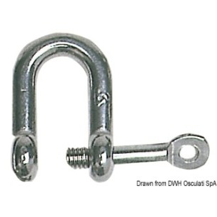
Manille en U  axe imperdable AISI 316 10 mm 
