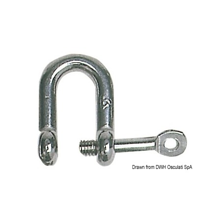 
Manille en U  axe imperdable AISI 316 10 mm 
