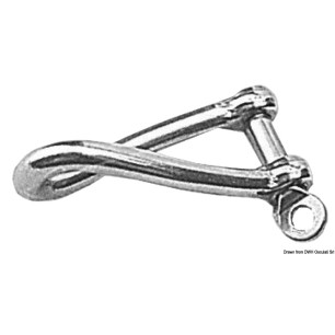 
Manille torse en inox moulage de précision 5 mm 
