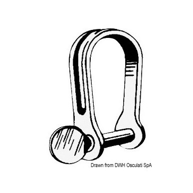 
Manille emboutie longue en inox 4 mm 
