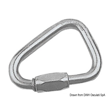 Mousqueton Delta inox avec ouverture à vis 3,5 mm - Réf. 08.875.03 - EAN 8033137080814