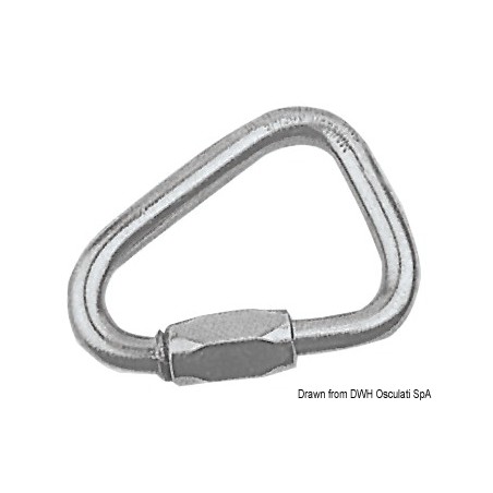 Mousqueton Delta inox avec ouverture à vis / d. 6 mm