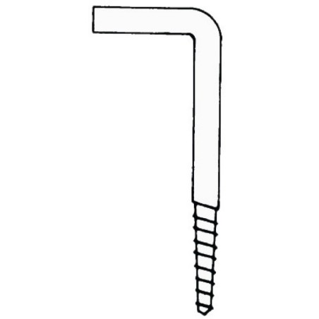 
Crochet droit  vis 47x4mm Blister 5 pièces 
