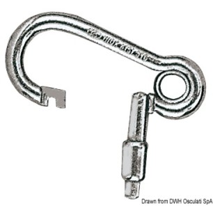 
Mousqueton inox ouverture vers l'extérieur 100 mm 
