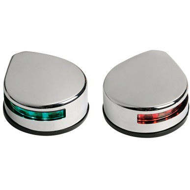 
Feu navigation latéral corp inox poli 
