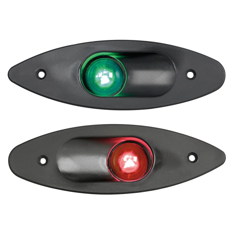 
Feu de navigation en ABS  encastrer vert/noir 
