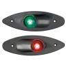 
Feu de navigation en ABS  encastrer vert/noir 
