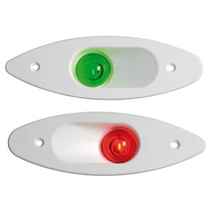 
Feu de navigation en ABS  encastrer vert/blanc 
