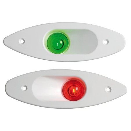 
Feu de navigation en ABS  encastrer vert/blanc 
