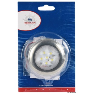 
Plafonnier avec embout en inox 6 LED bleu 
