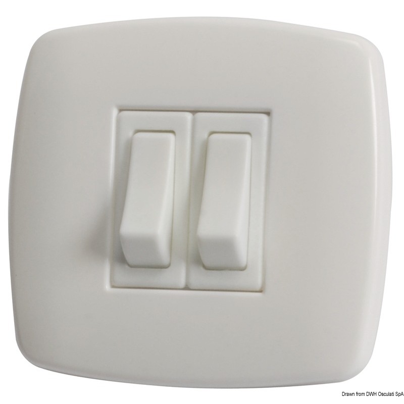 
Interrupteur Contemporary N. 2 blanc 
