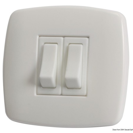 
Interrupteur Contemporary N. 2 blanc 

